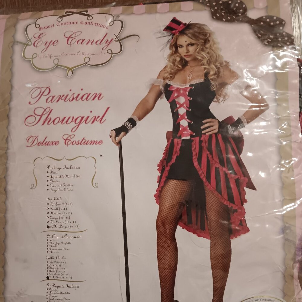 Sweet Costume Confections Eye Candy Parisian Showgirl Deluxe Costume – XXL (US S